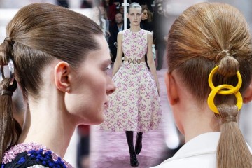 Haute Couture Spring 2015 módne prehliadky to nie je len móda, ale aj skvelé účesy. A Christian Dior predstavil svoj nápad na falošný copík!
