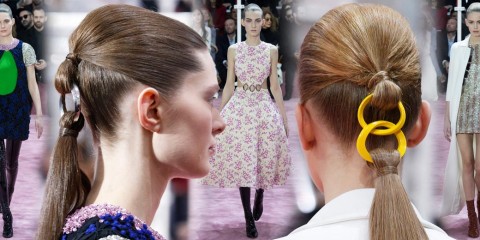 Haute Couture Spring 2015 módne prehliadky to nie je len móda, ale aj skvelé účesy. A Christian Dior predstavil svoj nápad na falošný copík!