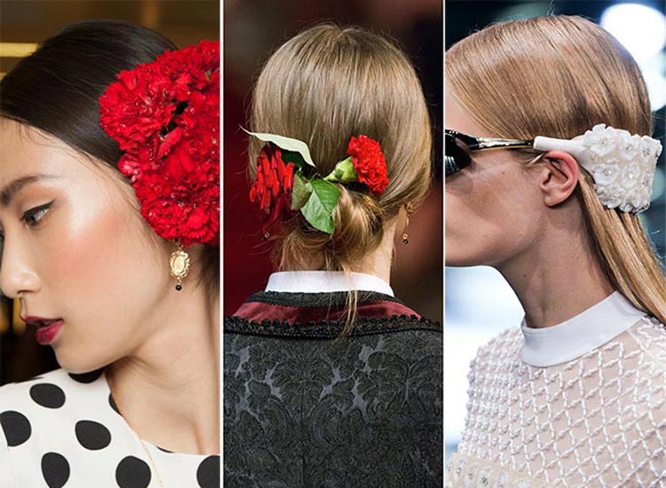 Trendy účesy 2015: Rok 2015 bude patriť kvetom vo vlasoch. Nosia sa kvetinové čelenky aj korunky.