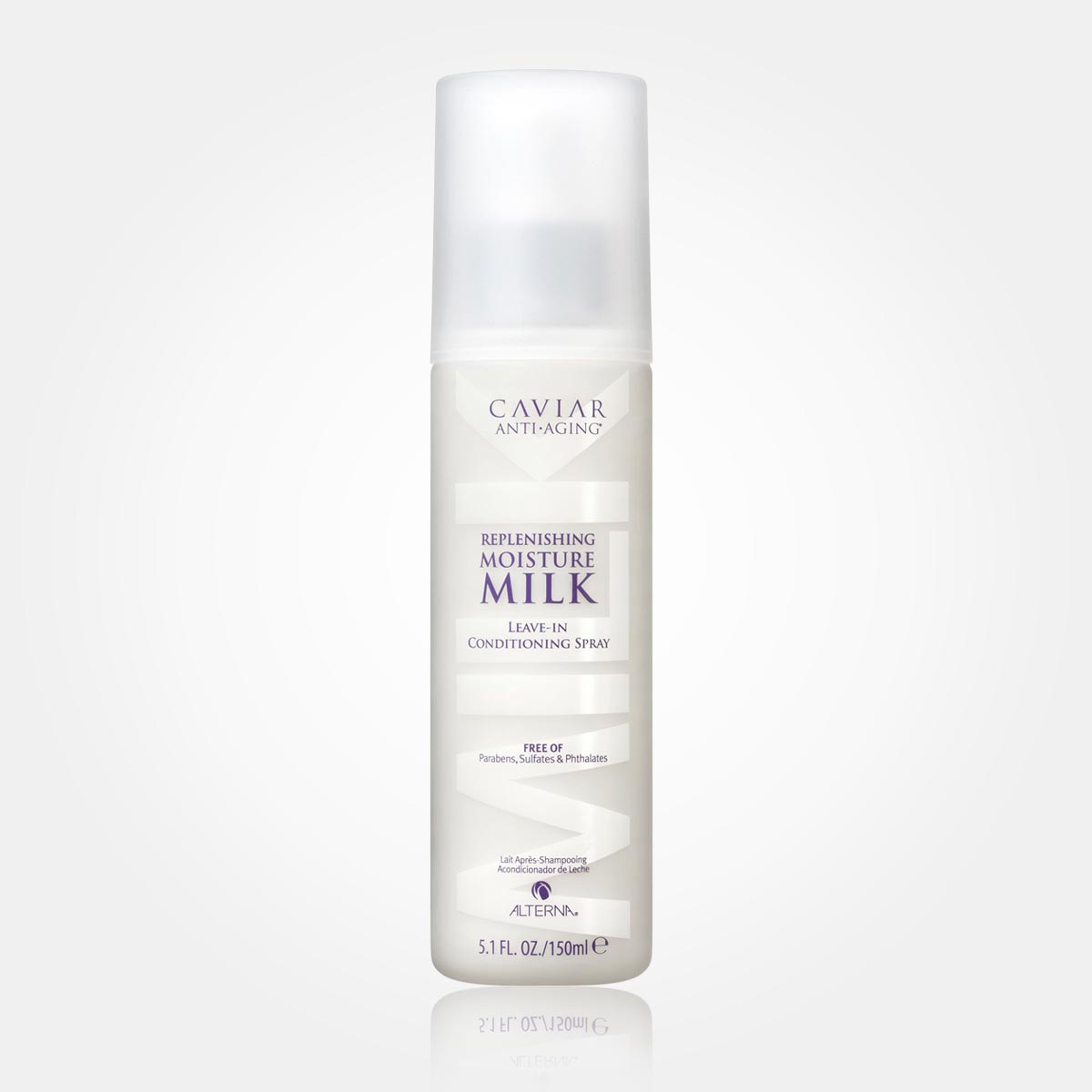 Vlny vo vlasoch – namiesto tradičného stylingu použite vysoko hydratačné mlieko v spreji Alterna Caviar Anti-Aging Replenishing Moisture Milk.