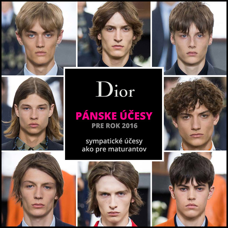 Dior Homme: ako účesy pre maturantov