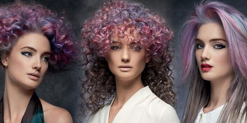 Rose Quartz a Serenity, ružová a modrá, tieto farby roku 2016 nájdu svoje miesto aj v účesoch. (Účesy sú z kolekcie Intercosmo – Kaos To Order, kolekcia jeseň/zima 2015/16).